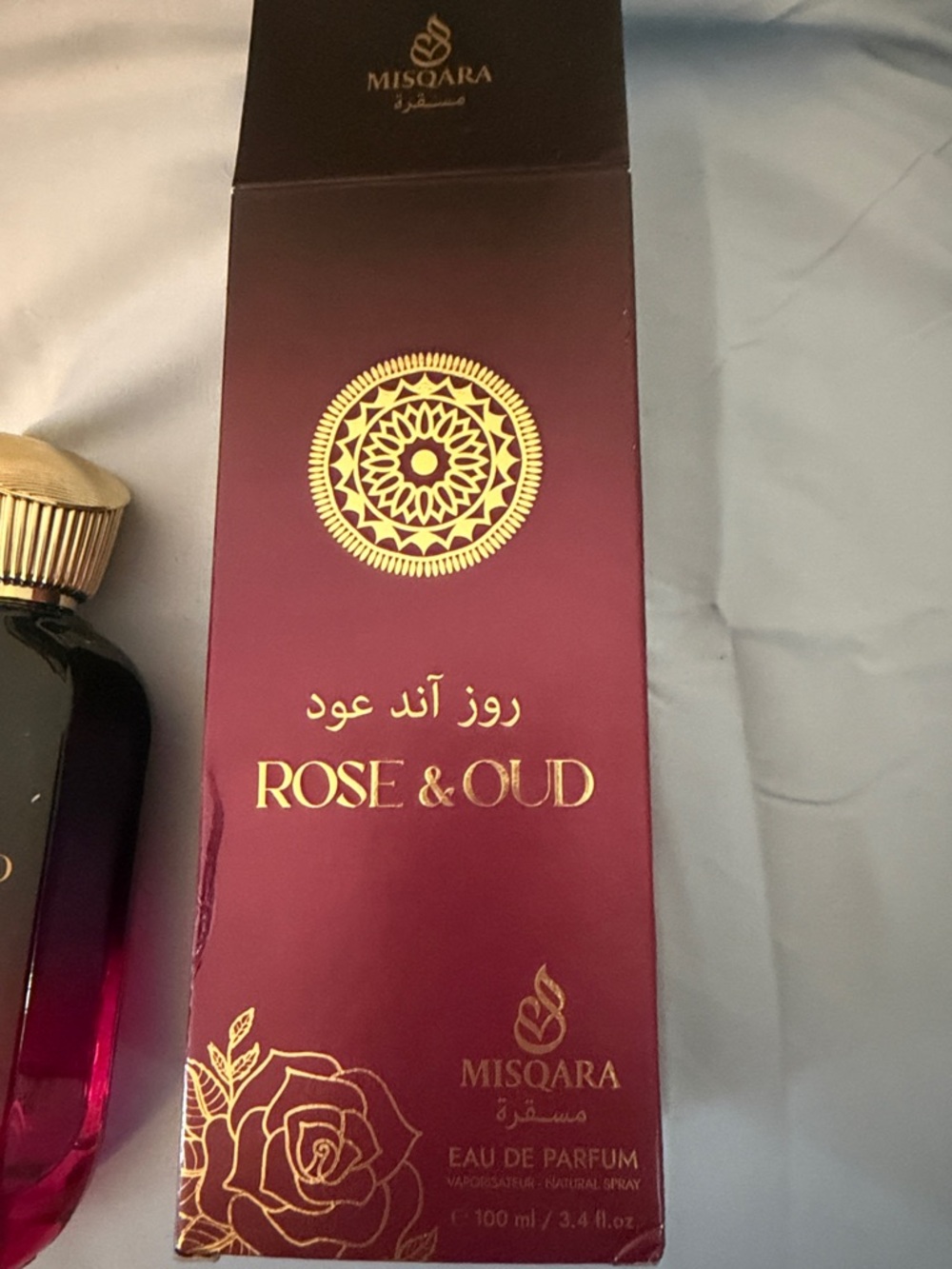 MISQARA Rose & Oud Eau de Parfum - Deep Rose Bottle